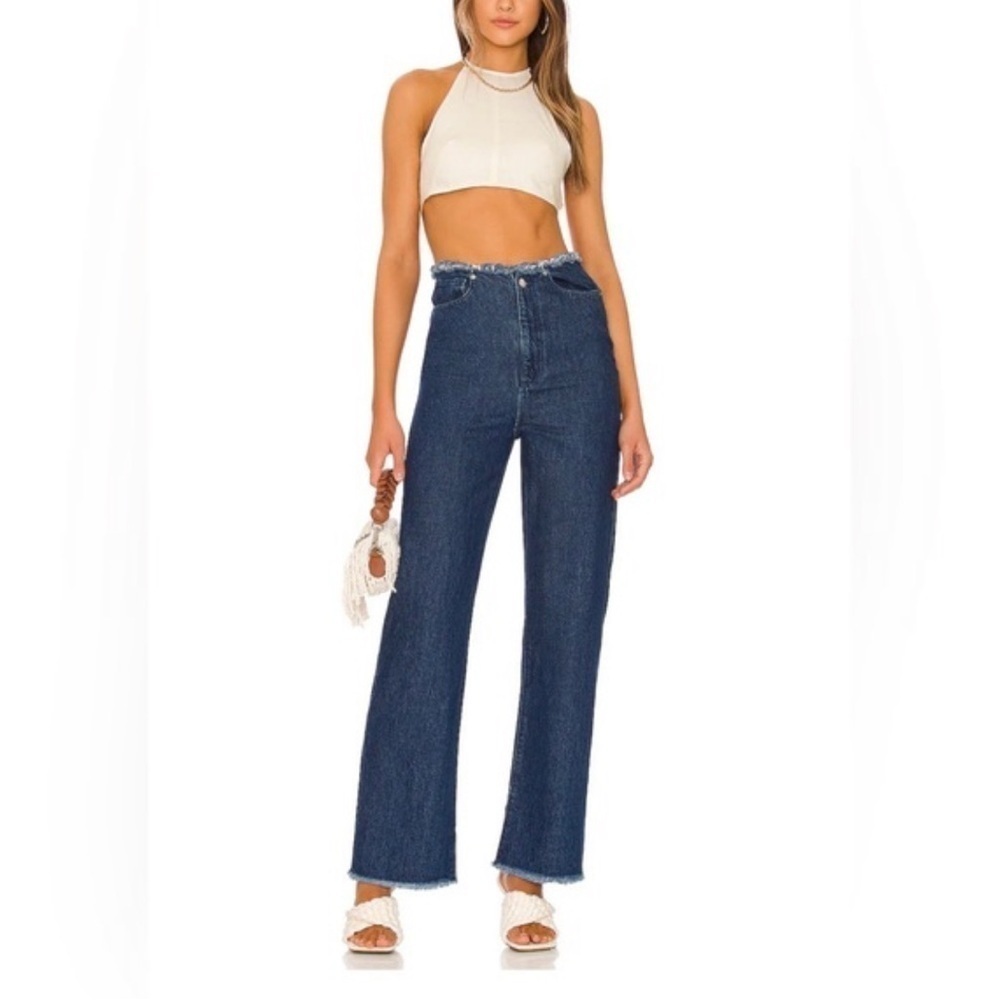 WEWOREWHAT
High-Rise Frayed Straight‎ Leg Jeans size 26